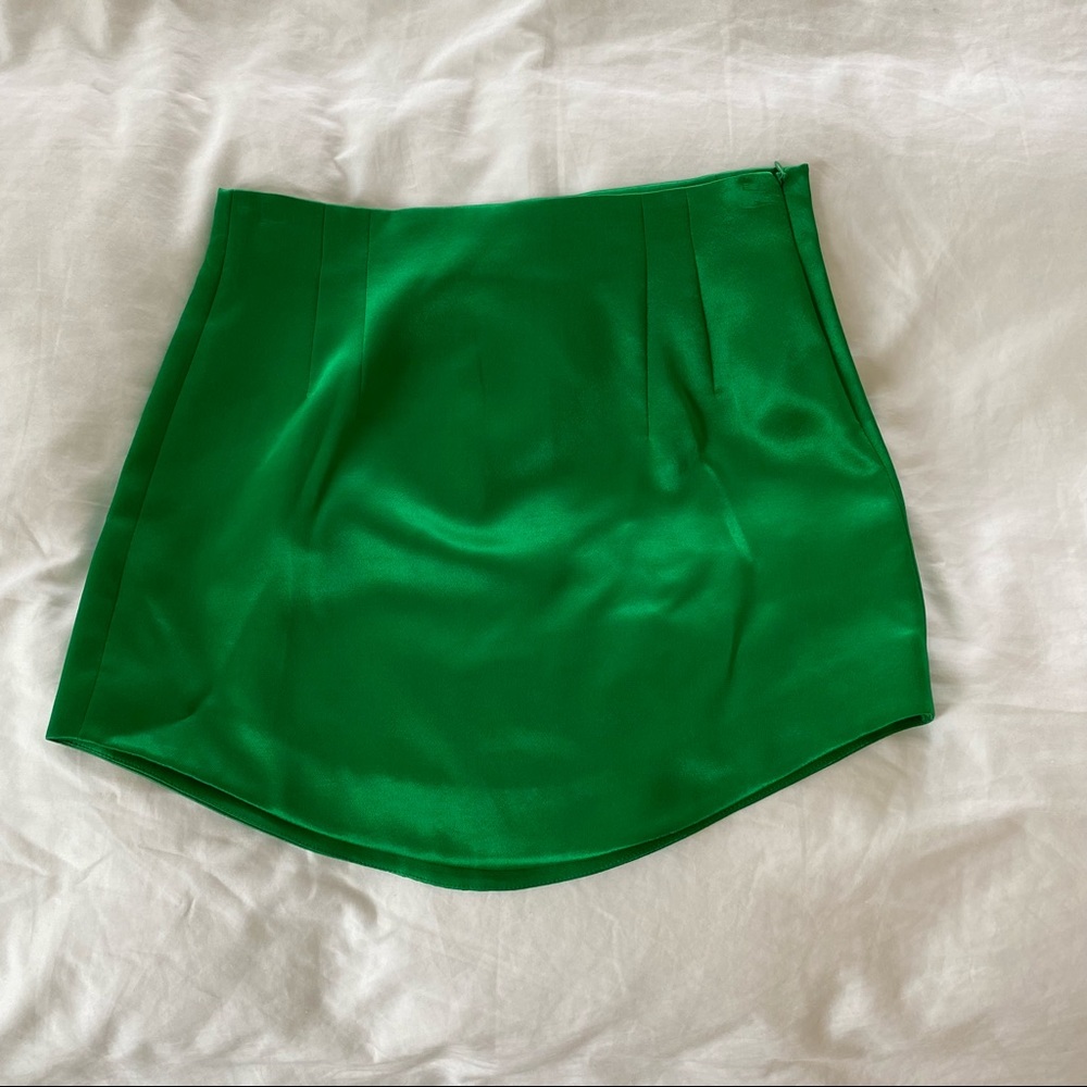 Green Zara skirt